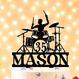 Drummer Cake Topper, Musikinstrument Cake Topper, Musiker Geburtstag Cake Topper, Musikinstrument Cake Topper, Schlagzeuger Geburtstag Cake Topper