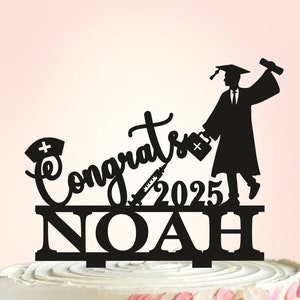 Doctor Graduation Cake Topper, Medical Graduation Cake Topper, Classs of 2025 cake topper, Medical School Graduation Party Decor,Grad Topper