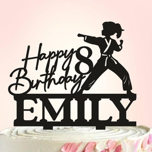 Female Karate Birthday Cake Topper, Tae Kwon Do Cake Topper, Martial Arts Party, Karate Kids Cake Topper, Ninja Birthday Cake Decorations