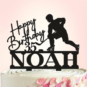 Hockey Birthday Cake Topper, Ice Hockey Cake Topper, Personalized Birthday Cake Topper, Sports Birthday Cake Topper,Hockey Party Decorations