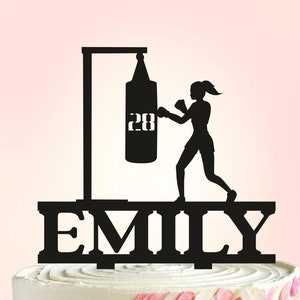 Female boxing cake topper, Boxing cake topper, Boxer cake topper, Female boxer cake topper, Boxing birthday cake topper, Boxing Glove Topper