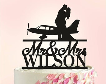 Airplane Wedding Cake Topper, Travelling Cake Topper, Travel Airplane Cake Topper, Aeroplane Cake Topper, Jet Fighter Military Airplane S018