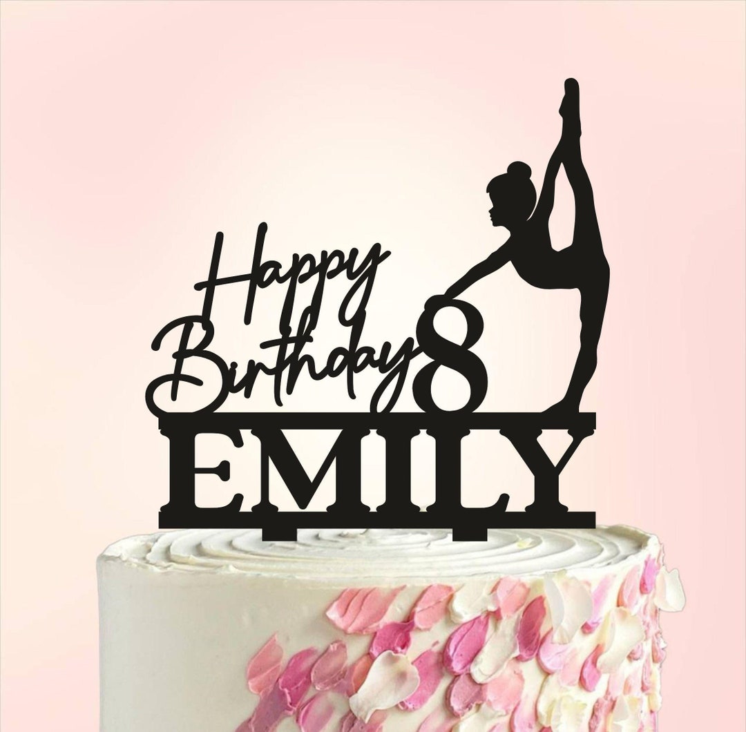Gymnast Birthday Cake Topper, Gymnastics Cake Topper, Cake Decoration