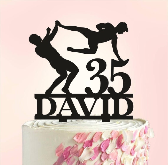 Wrestling Geburtstag Cake Topper – Schwarz Glitzernd Für Kuchen, 15x12 Cm