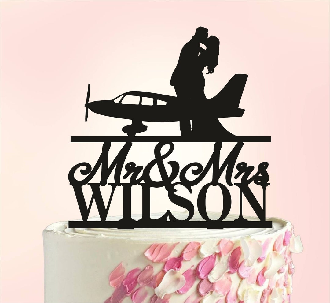 Airplane Wedding Cake Topper Travelling Cake Topper Travel Etsy
