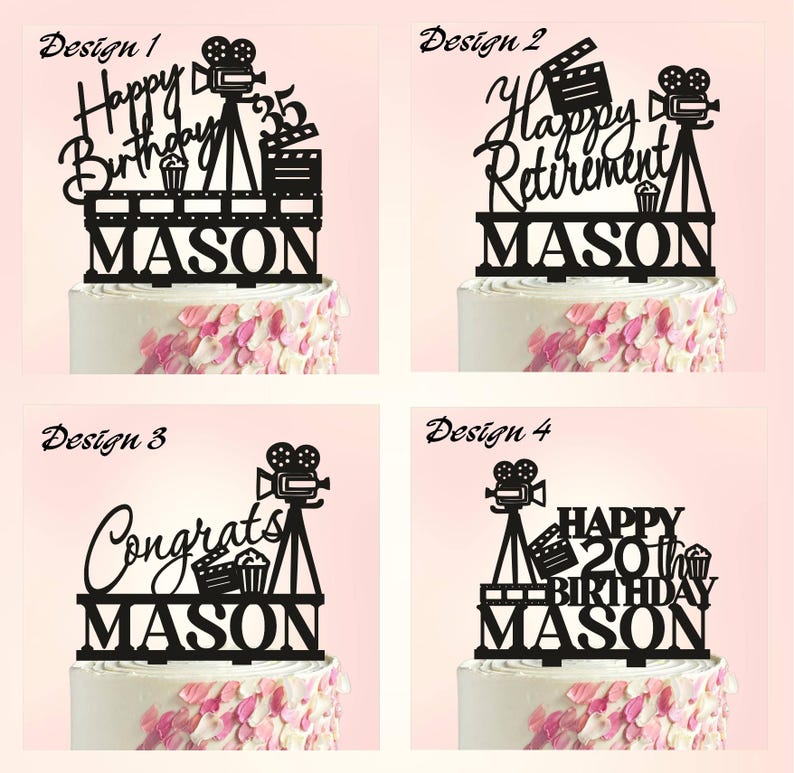 Movie Birthday Cake Topper, Custom Cake Topper, Movies Printable ...