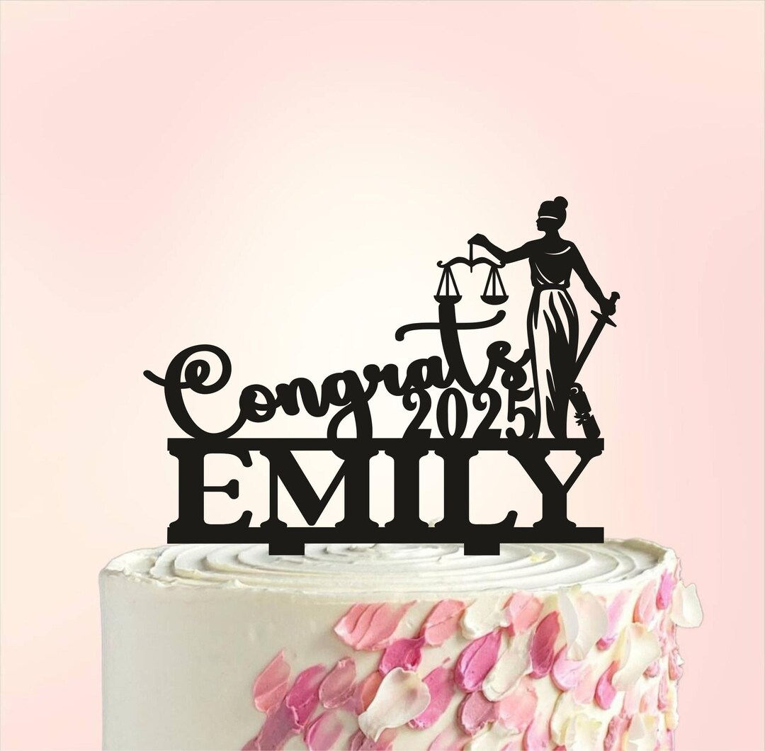 Table Topper Judge Congrats Lawyer Cake Topper, Lawyer Cake Topper, Law School Graduation ...