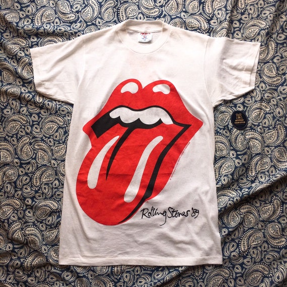 red rolling stones shirt