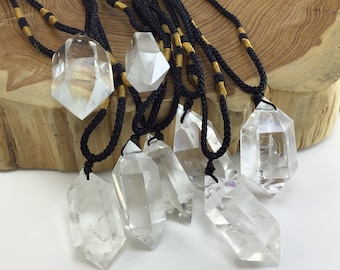 Clear Quartz necklace with adjustable sizing, clear quartz crystal pendant, quartz jewelry, clear quartz jewelry, holistic jewelry