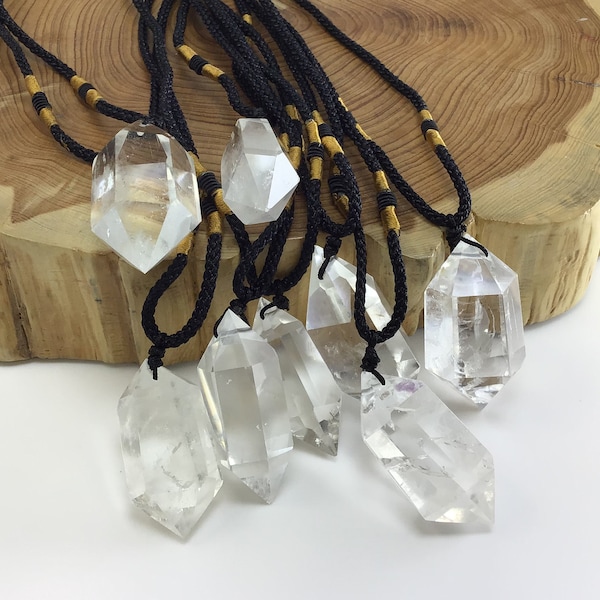 Clear Quartz necklace with adjustable sizing, clear quartz crystal pendant, quartz jewelry, clear quartz jewelry, holistic jewelry