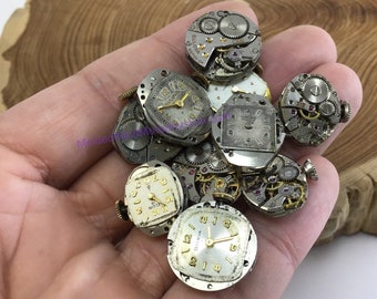 Set of 10 watch parts, junk art supply, steampunk supply, steampunk art, gears, tiny gears, steampunk jewelry supply, jewelry supply, art