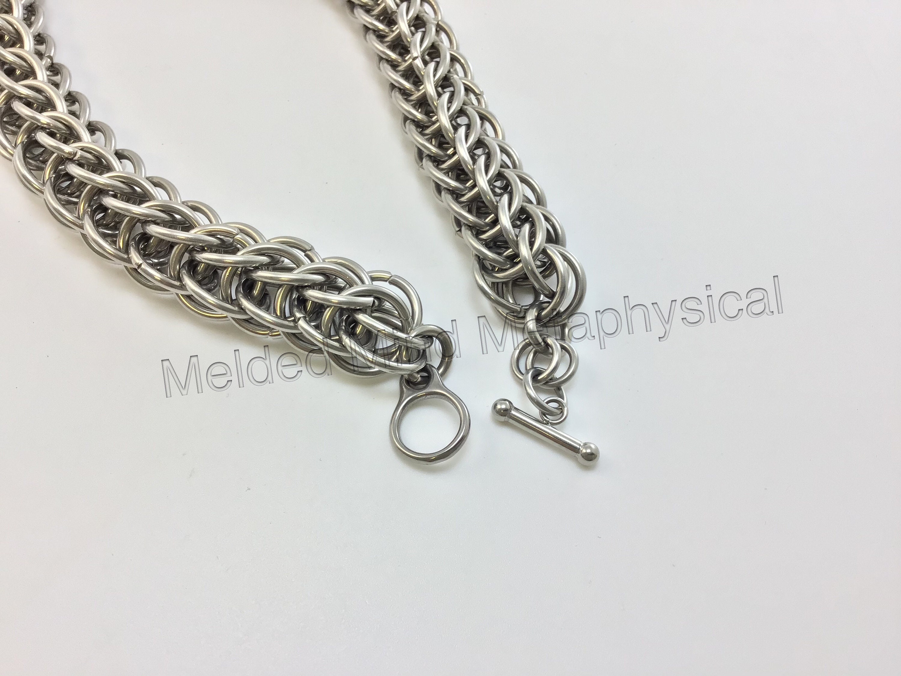 Large Full Persian Weave Chainmaille Gothic Unisex Necklace Etsy