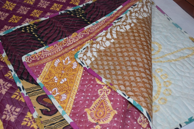 One Of Kind Indian Old Sari Vintage Quilt,Handmade Quilt Rajasthani Quilt,Jaipur Quilt,Quilts Pattern,Indian Cotton Bohemian Vintage Quilt