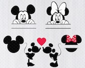 Mickey Mouse Svg, Mickey Monogram Svg, Minnie Mouse Svg, Minnie Monogram Svg, Mickey Monogram Svg, Svg files for Cricut, Silhouette