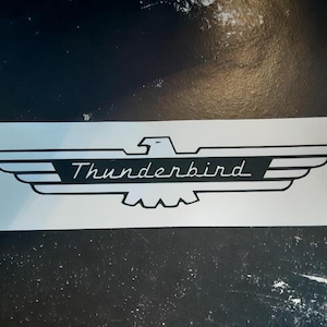 Decals For Auto Motorcycle Laptop Computer thunder bird Black White Large