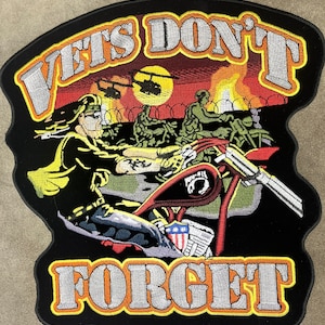 Patches for vest jacket biker men women veterans motorcycle gift black green orange