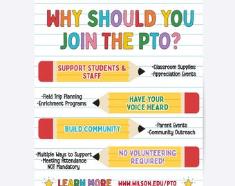 Why Join the PTO Flyer Template, Back to School PTA, Editable Digital Download (Canva)