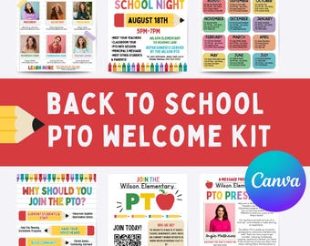 Back to School PTO Bundle | Editable Canva Flyer Templates (Digital Download)