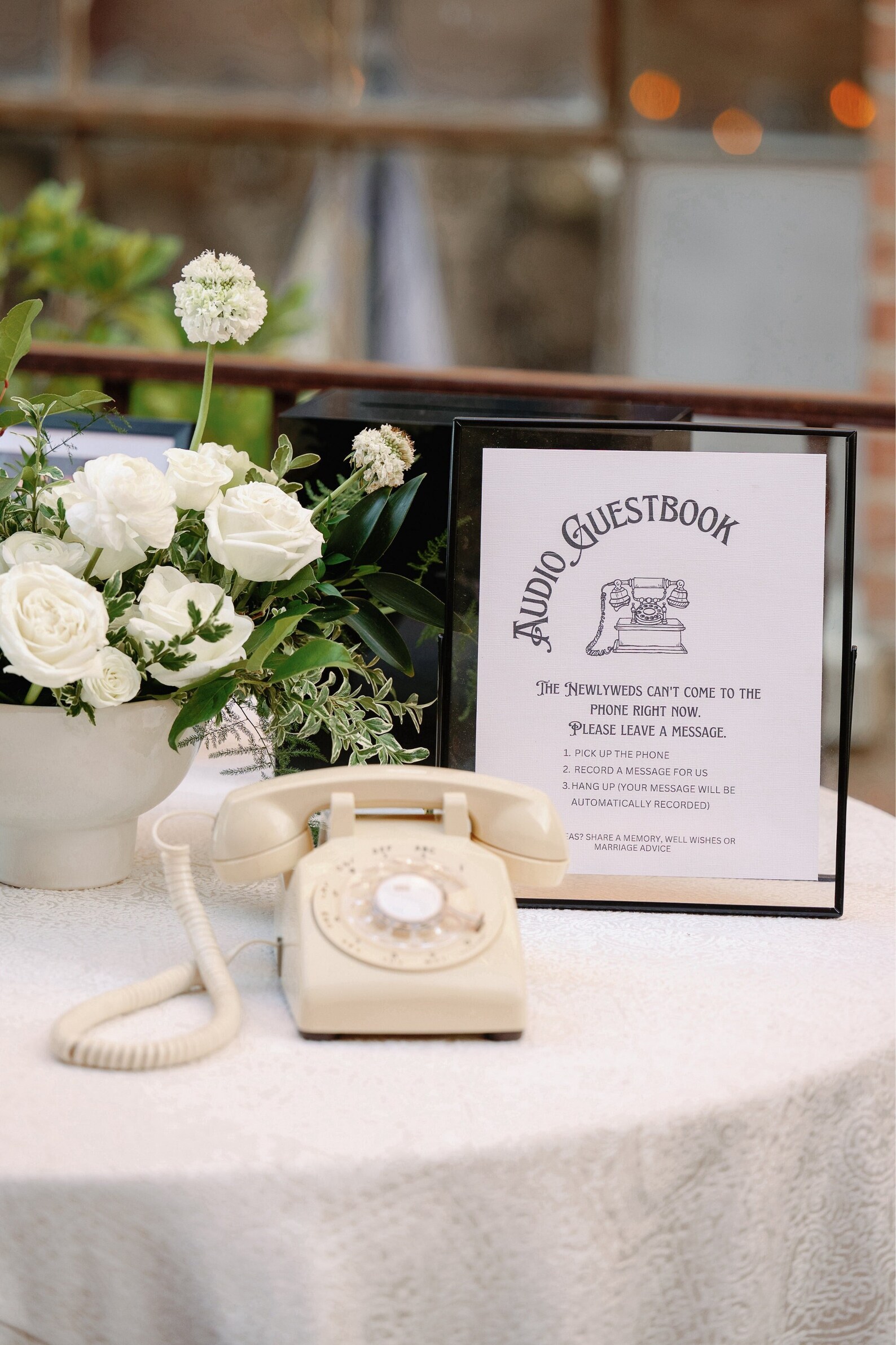Voicemail Guestbook Wedding Sign, Audio Guest Book Printable, Leave a