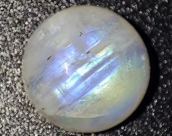 Regenbogen Mondstein Cabochon, Natürlicher Edelstein zur Ringherstellung (10 x 10 mm)