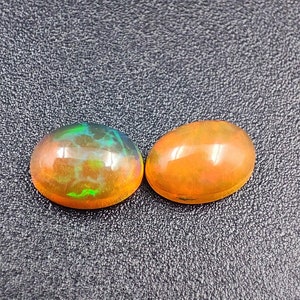 Natural Opal Gemstone 8X5 MM Ethiopian Opal Oval Shape Gemstone Opal Cabochon Fire Gemstone Ethiopian Opal Loose Gemstone For Jewelry Making