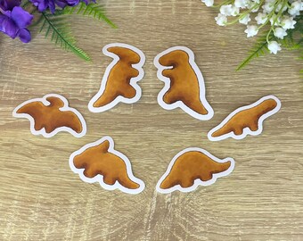 Adesivos de vinil Dino Nuggies de 6,35 cm