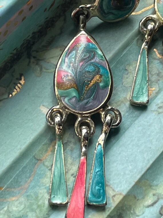 Unique 1990s Dangle Drop Earrings, Make a Stateme… - image 8