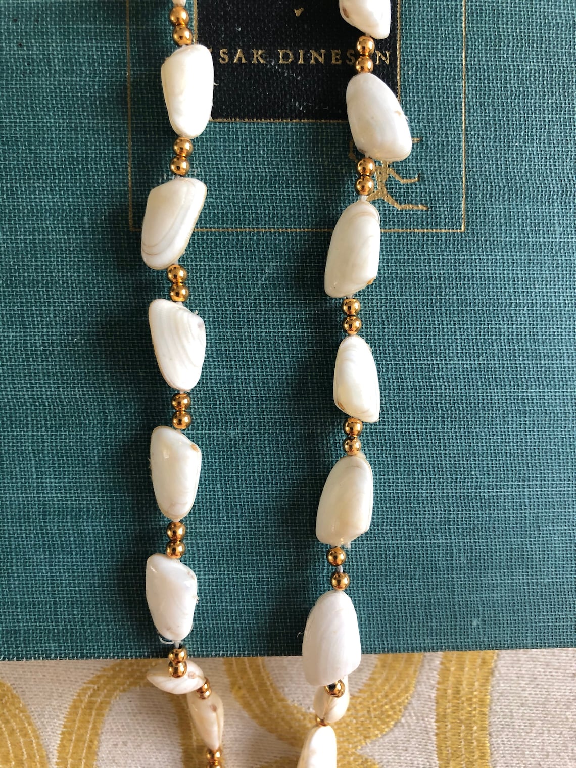 Boho Vintage White Bead Necklace Layering Necklace White and Etsy