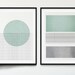 TIffany reviewed Mid Century Modern Wall Art Print Set of 2, Sage Green Grey Abstract Geometric Digital download, Black White Sage Green Minimal Gallery Art