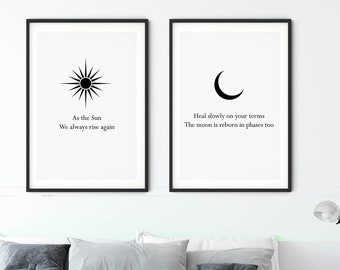 Sun And Moon Quotes Sun And Moon Quote | Etsy Singapore