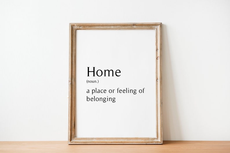 Buy Home Sweet Home Definition Print Wall Art Print Quote Print Online