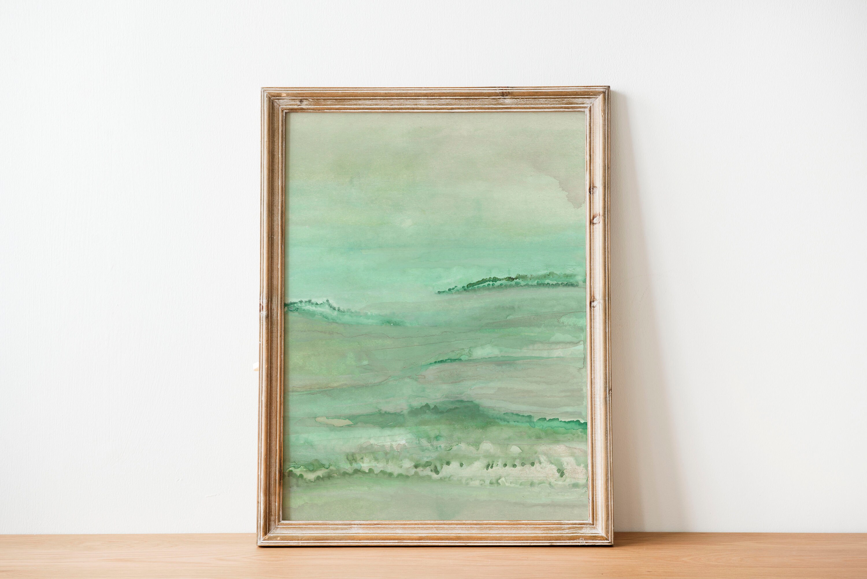 Sage Green Wall Art Forest Green Art Green Abstract Print Etsy