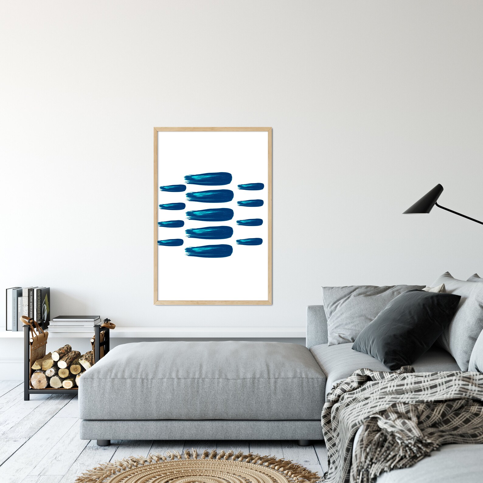 Blue Watercolour Wall Art Print Abstract Painting Modern | Etsy