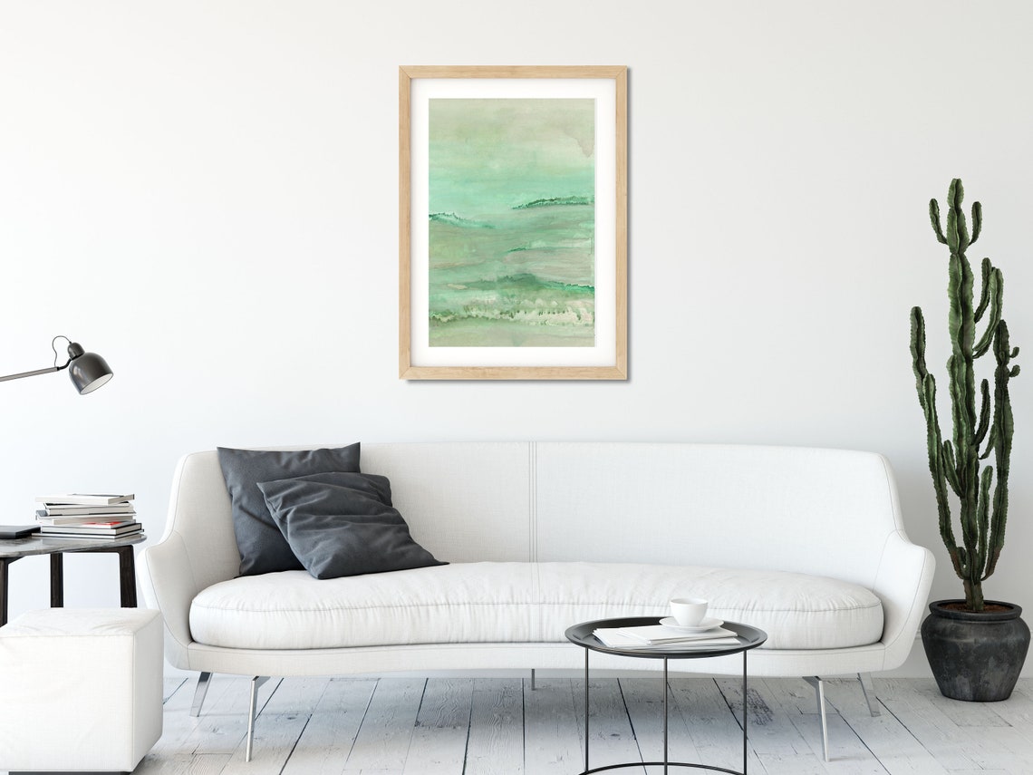 Sage Green Wall Art Forest Green Art Green Abstract Print Etsy