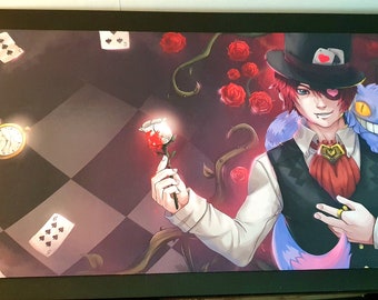 Mad Hatter Mouse Pad: Gothic Alice in Wonderland Desk Mat