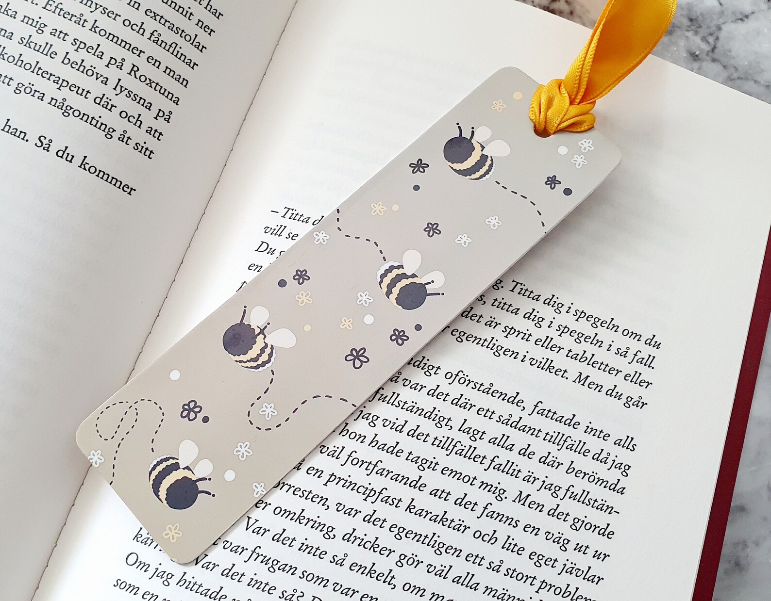Adorable Bumblebee Bookmark - Laminated With Ribbon - Etsy