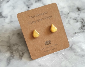 Seeds of the Forest - hand made clay stud earrings, gamer gift and accessory