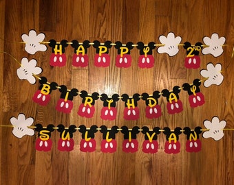 Mickey Mouse Happy Birthday Banner
