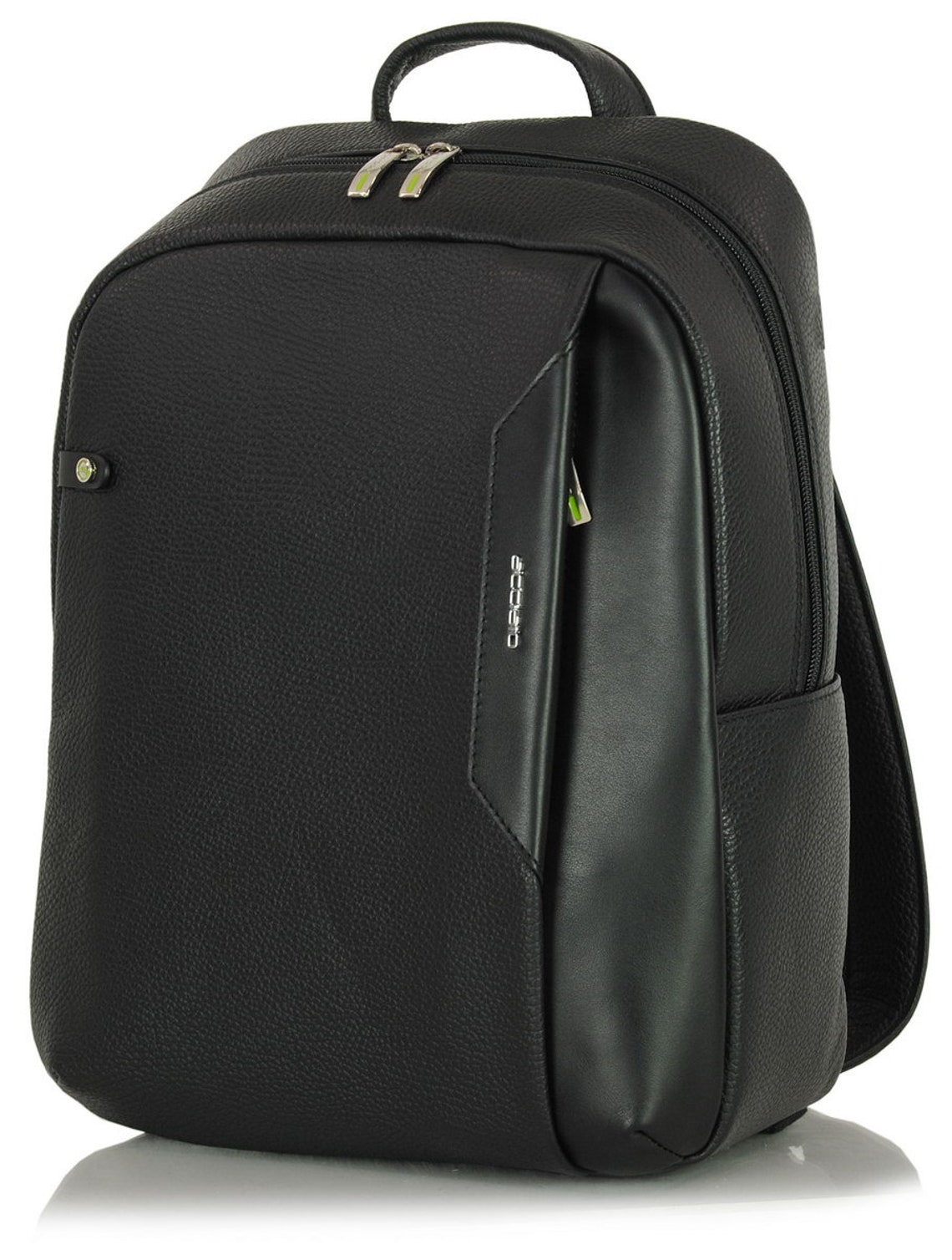 Leather Backpack for laptop 14 in leather Black Etsy