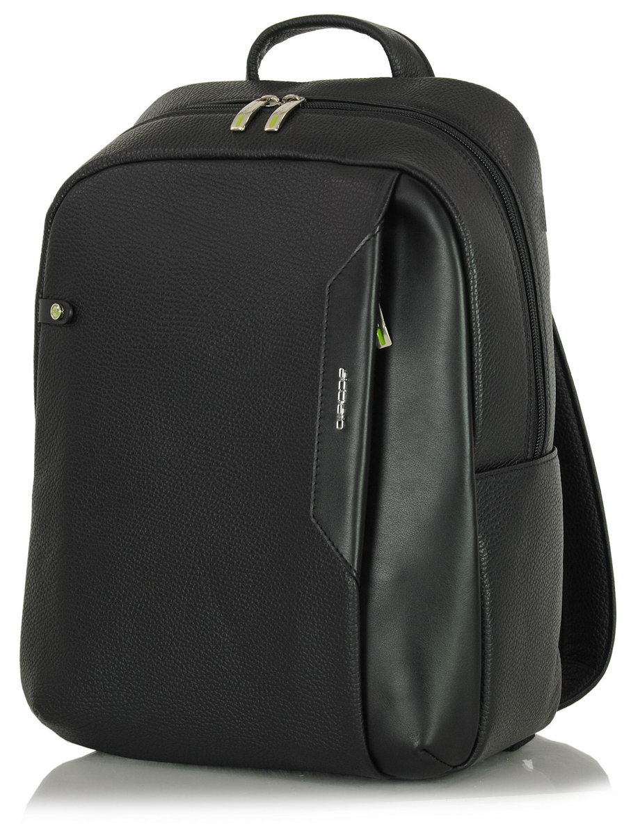 Leather Backpack for laptop 14 in leather Black Etsy