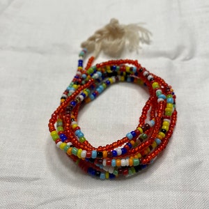 Ignited - red multicolor waist bead for weight control and accessory