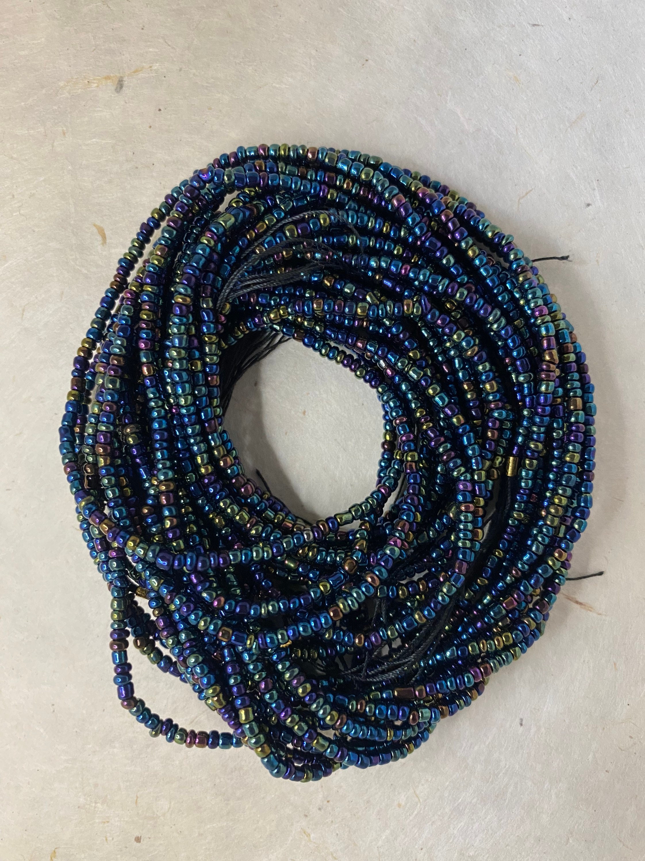Metallic multicolor waist beads Etsy