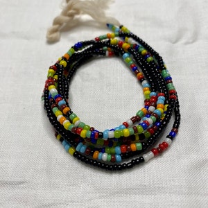 Universe - black multicolor waist bead for weight control and accessory | body jewelry fashion statement jewelry