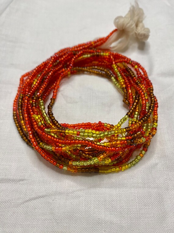 Victory Red Multicolor Waist Bead Etsy