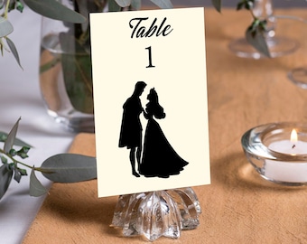 Editable Movie Couples Table Numbers Template - 4x6 & 5x7 Signs for Magical Weddings