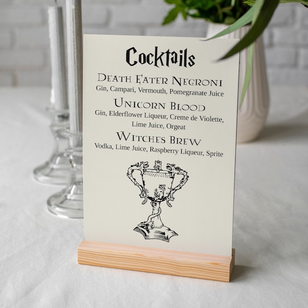 Editable Wizards Cocktails Sign Template - Magical Wedding and Events