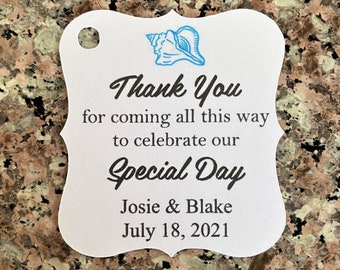 Destination Wedding Gift Tags - Personalized Tags for Guest Favors