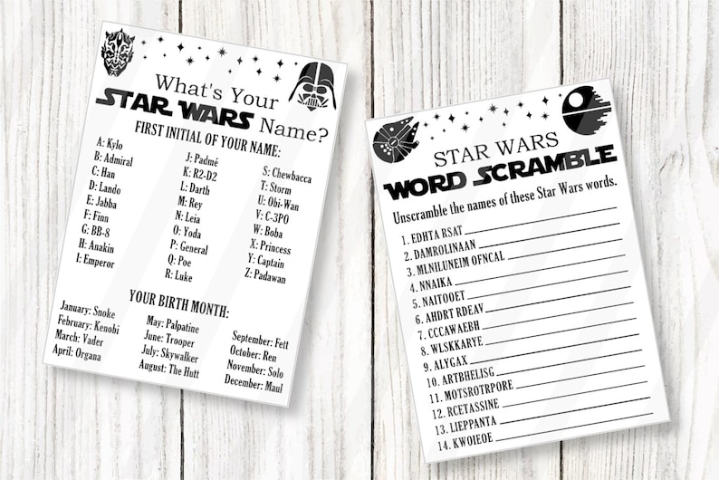 Printable Star Battles Party Games Bundle, Kids Activities, Instant Download, 10 Games image 5