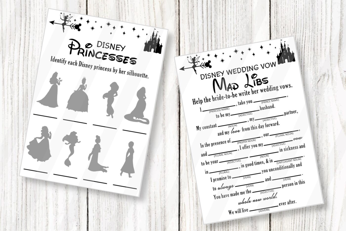Printable Bachelorette Party Games Bundle Princesses Instant - Etsy