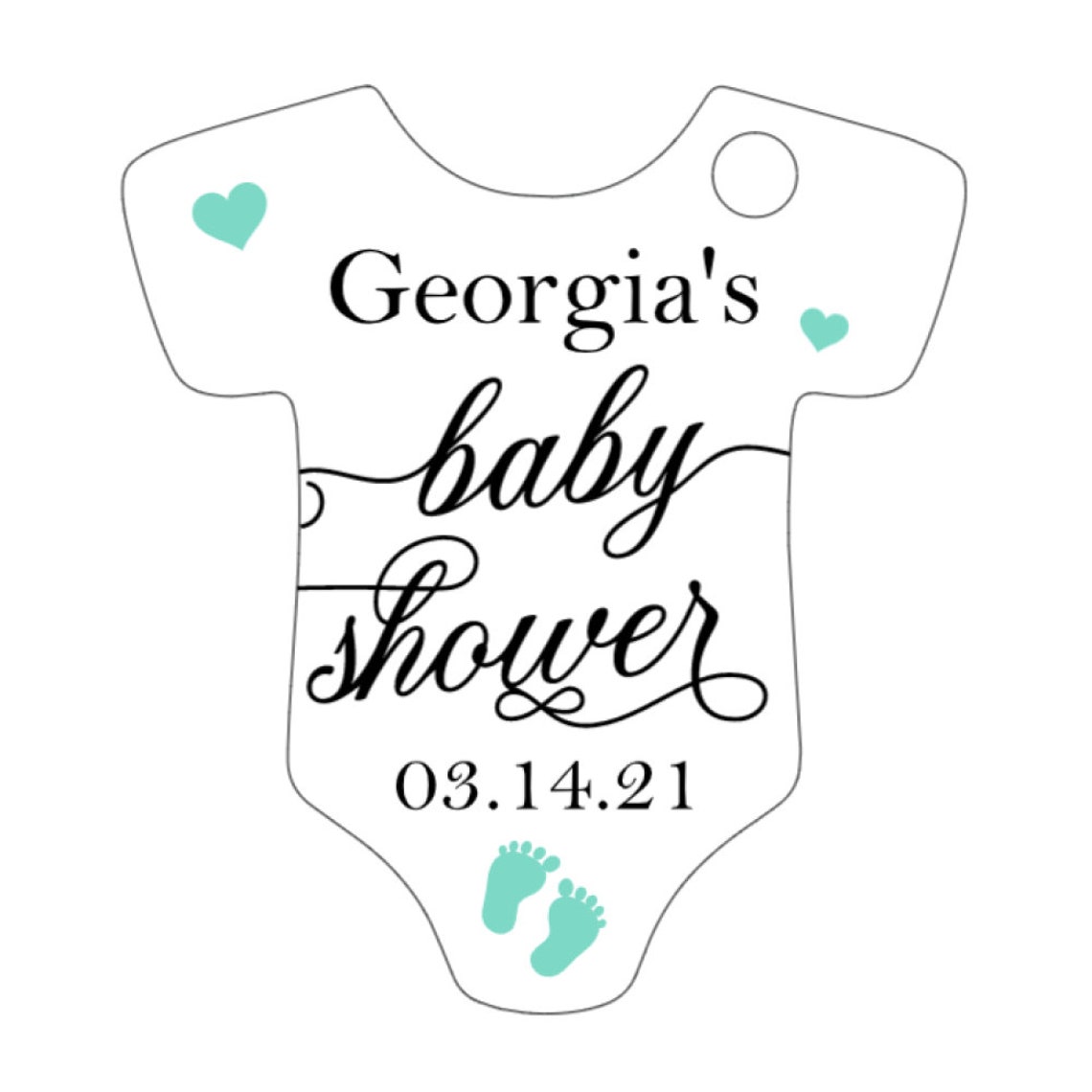 Onesie Baby Shower Gift Tags Personalized Tags for Guest - Etsy UK